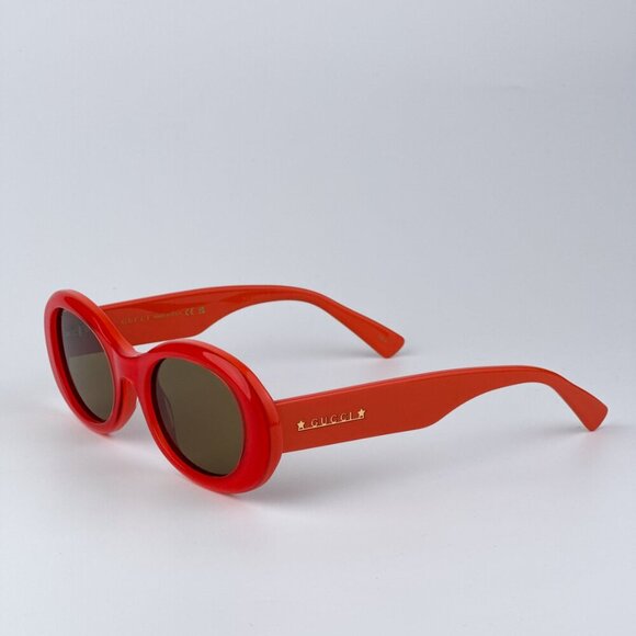 Gucci GG1587S 003 BRAND NEW Sunglasses Orange Brown Women Oval